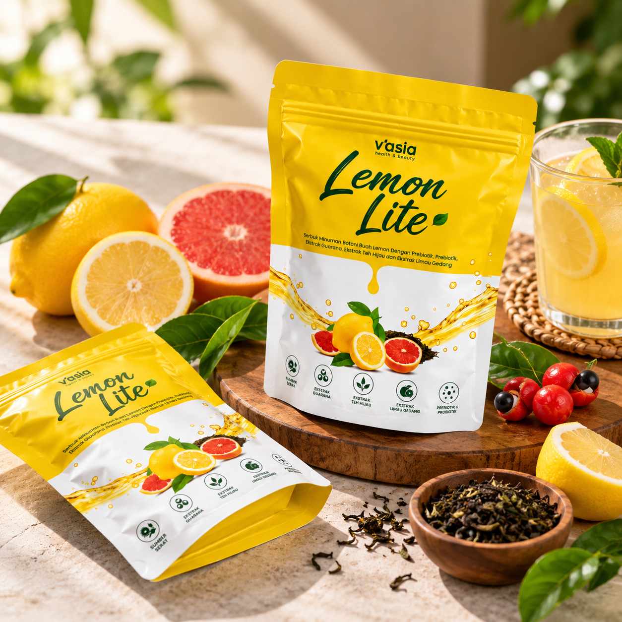 V'Asia Lemon Lite Pre dan Probiotik